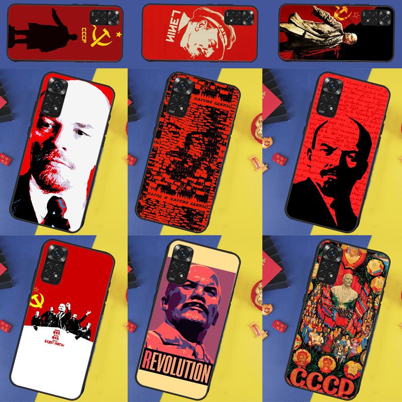 lenin Soviet Union flag Case For Xiaomi Redmi Note 14 13 12 11 10 9 Pro 9S 10S 11S 12S Redmi 10C 12C 13C 14C Cover