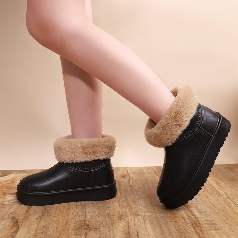 EVA Neperšlampami Pliušiniai Sniego Batai Žieminiai Platforminiai Lietaus Batai Medvilniniai Batai Virtuvės Šilti Batai