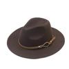 Wide Brim Jazz Hat Adjustable Panama Cap Fashion Felt Fedora Hats  Unisex