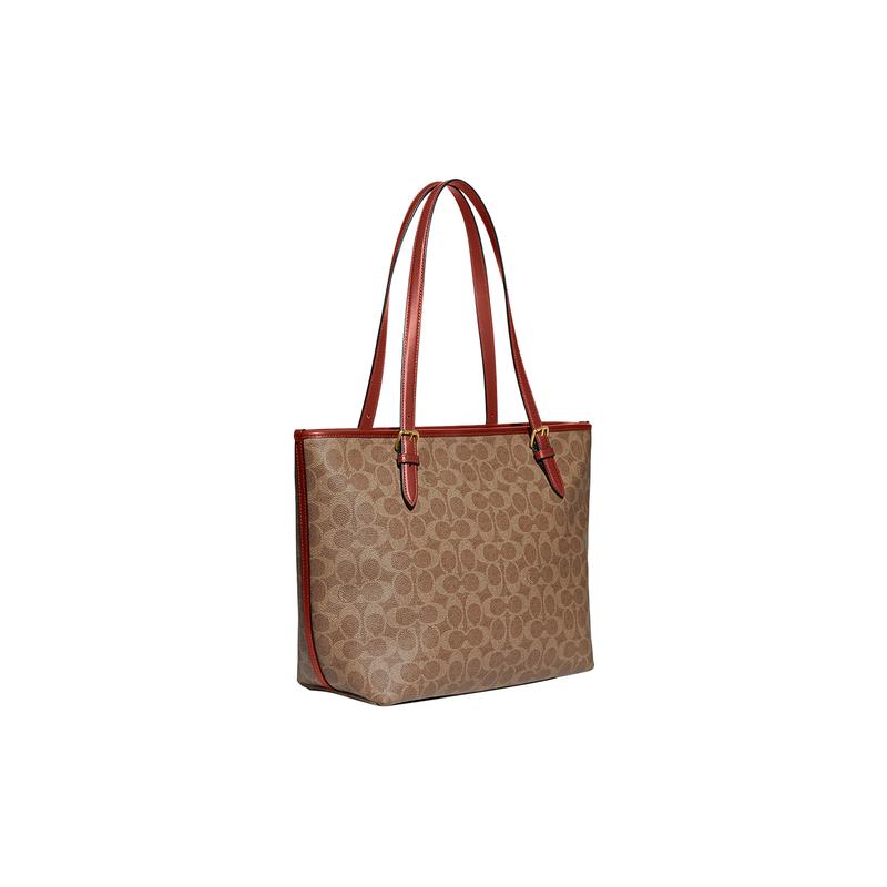 COACH shoulder bag Taylor 29 classic presbyopic zipper closure, coated canvas and exquisite calfskin, Tote bag, Tote bag, shopping bag, hand-held bag