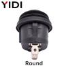 Waterproof Round Rocker Switch 12V 220V Red Green Blue Yellow LED Light Rocker Switch 10A 125VAC 6A 250VAC ON OFF SPST Switch