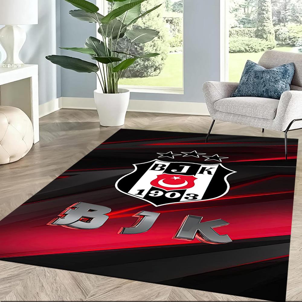 Be?ikta? Football Crest Square Rugs Are a Great Choice for Living Rooms, Bedrooms, Home Décor, and As Gifts.