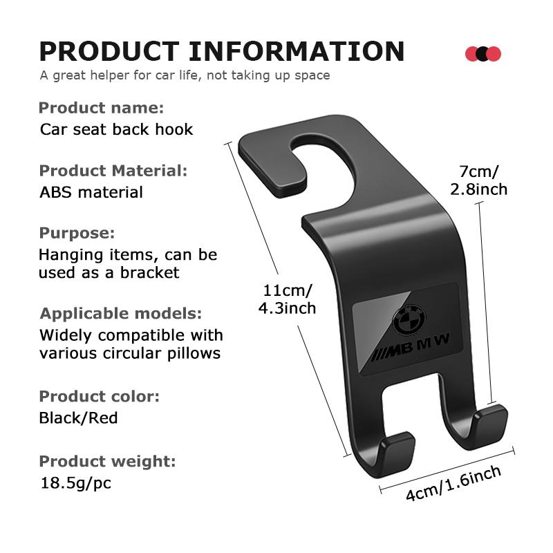 Car Seat Back Dual Head Hook Multifunctional Holder Hooks For BMW X1 X3 E39 E46 E30 E36 E87 E60 E90 F26 G02 E70 F15 E53 G05 E71 Fy2