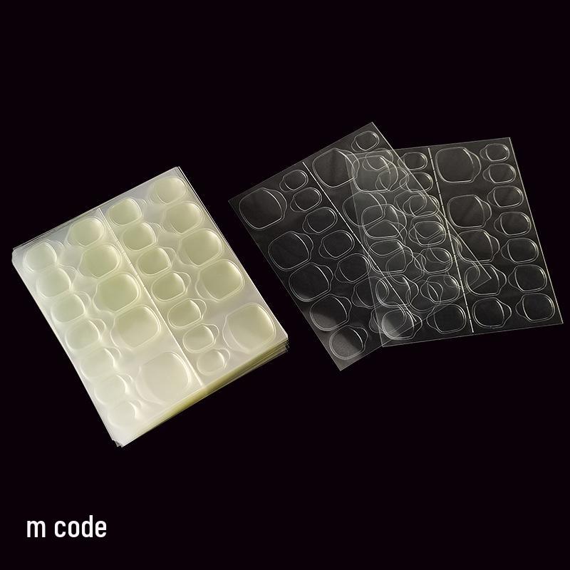 Enhanced Jelly Gel Nail Stickers - Strong Adhesion, Reusable, Double-Sided Adhesive, Long-Lasting, Removable False Nail Patches.