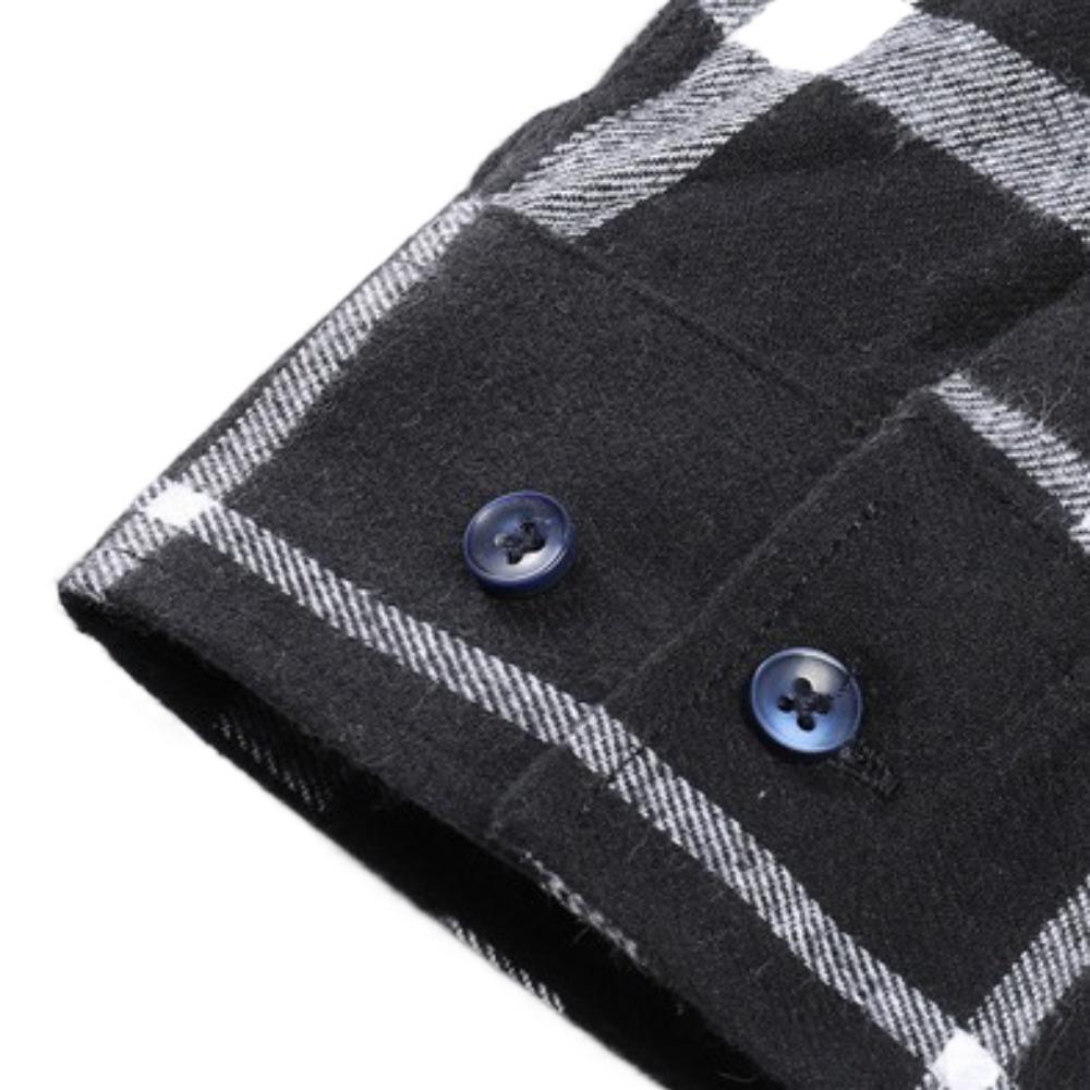 Button Up Men Blouse Lapel Long Sleeve Overshirts Unisex Casual Plaid Oversized Shirts  Unisex