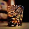 Dragon Edo Kiriko Glass Hand Cut Crystal Glass Chinese Loong Pattern Whisky Cup Black Color Top Quality Wineglass Premium Gift