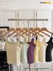 Korean Style Sexy Solid Color Padded Camisole with Double Shoulder Straps for Women - Comfortable One-Piece Inner Wear.