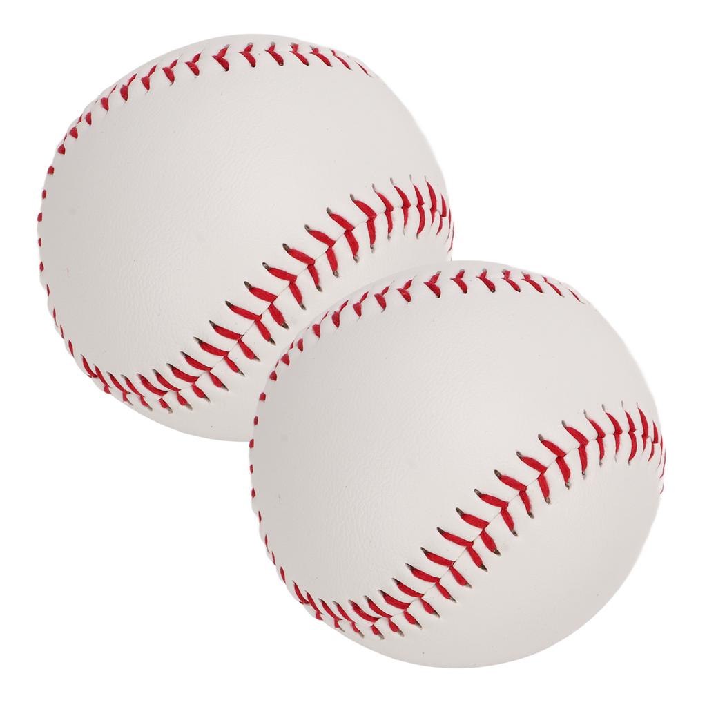 Practice Softball PU Leather Hard Professional Training Baseball for Outdoor Sports 2pcs