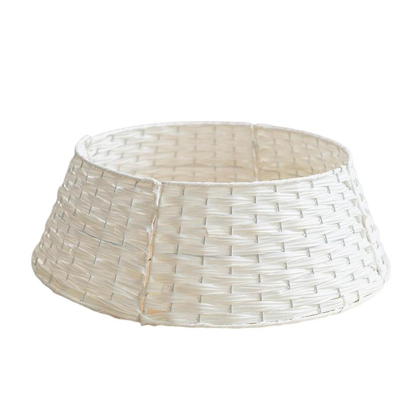 Rustikální límec na vánoční stromek Pletený proutěný kryt stojanu na základnu stromku Pro umělou sváteční dekoraci Prstenová sukně Košík pod stromek, Přírodní a stabilní