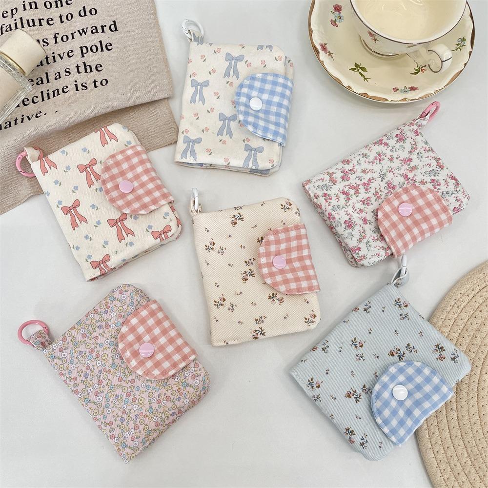 New Sweet Floral Pattern Wallet Coin Purse Cute Purse ID Card Bag Small Wallet Student Card Bag Id Card Holder Coin Wallet