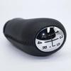 Manuell 5 Gang + R für Renault Clio Logan Scenic MK2 Schalthebelverkleidung Lederknopf Schalthebel Stiftgriff Kopfball Chrom