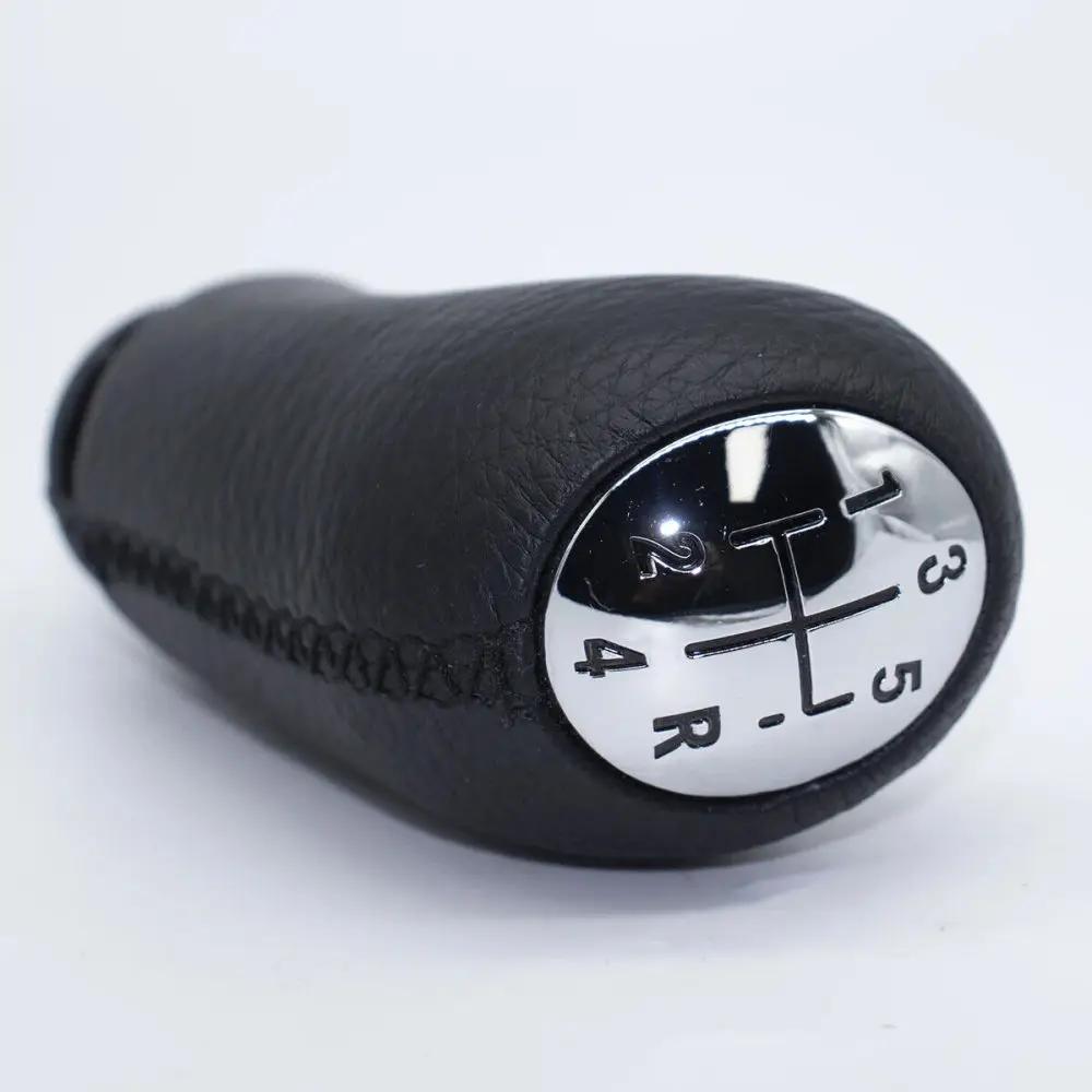 Manuell 5 Gang + R für Renault Clio Logan Scenic MK2 Schalthebelverkleidung Lederknopf Schalthebel Stiftgriff Kopfball Chrom