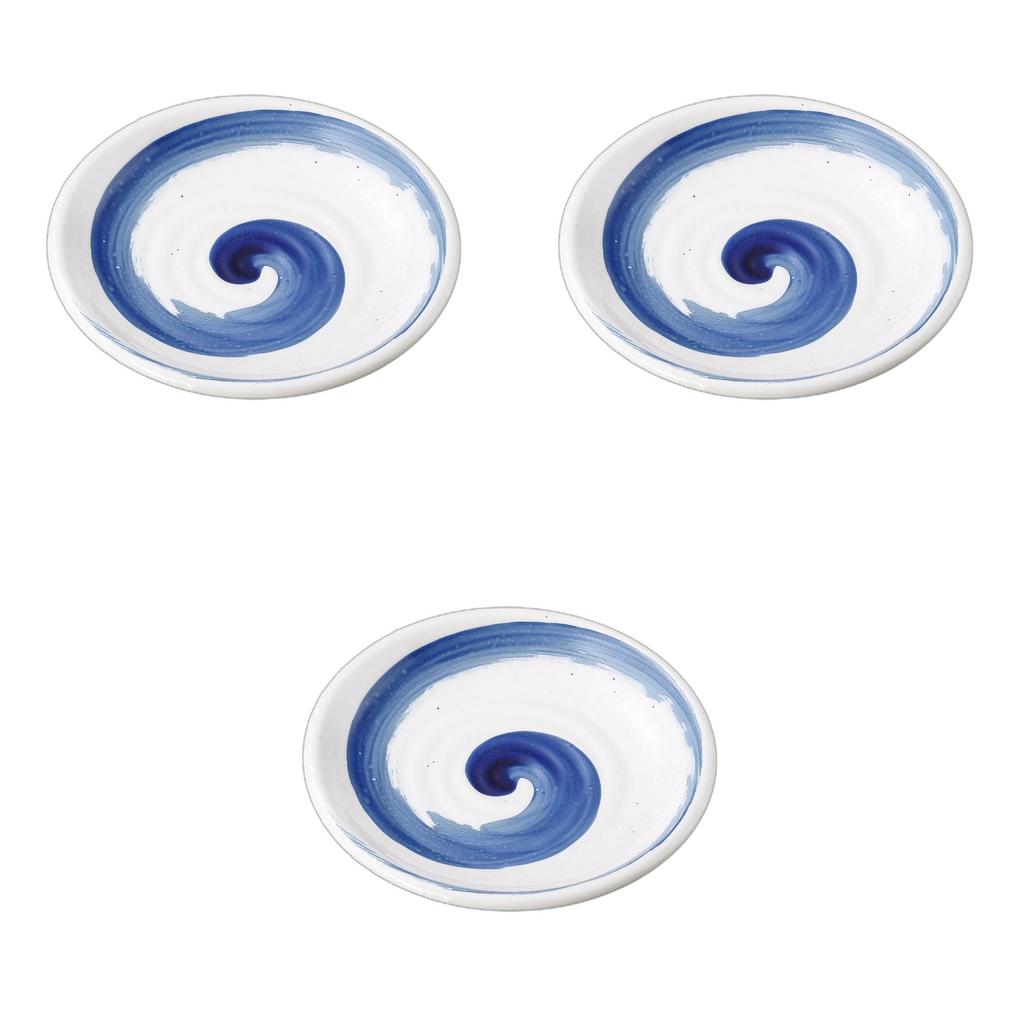 Sada 3 talířů Seiran Kohiki x Střední keramické talíře od Setomonohonpo 5.0 [15.2 2cm]