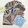 50 Pièces Tissu Carré Imprimé Floral Fait Main DIY Tissu Foncé Ensemble Patchwork Vintage Tissu Coton Poupée Harajuku 10x10cm