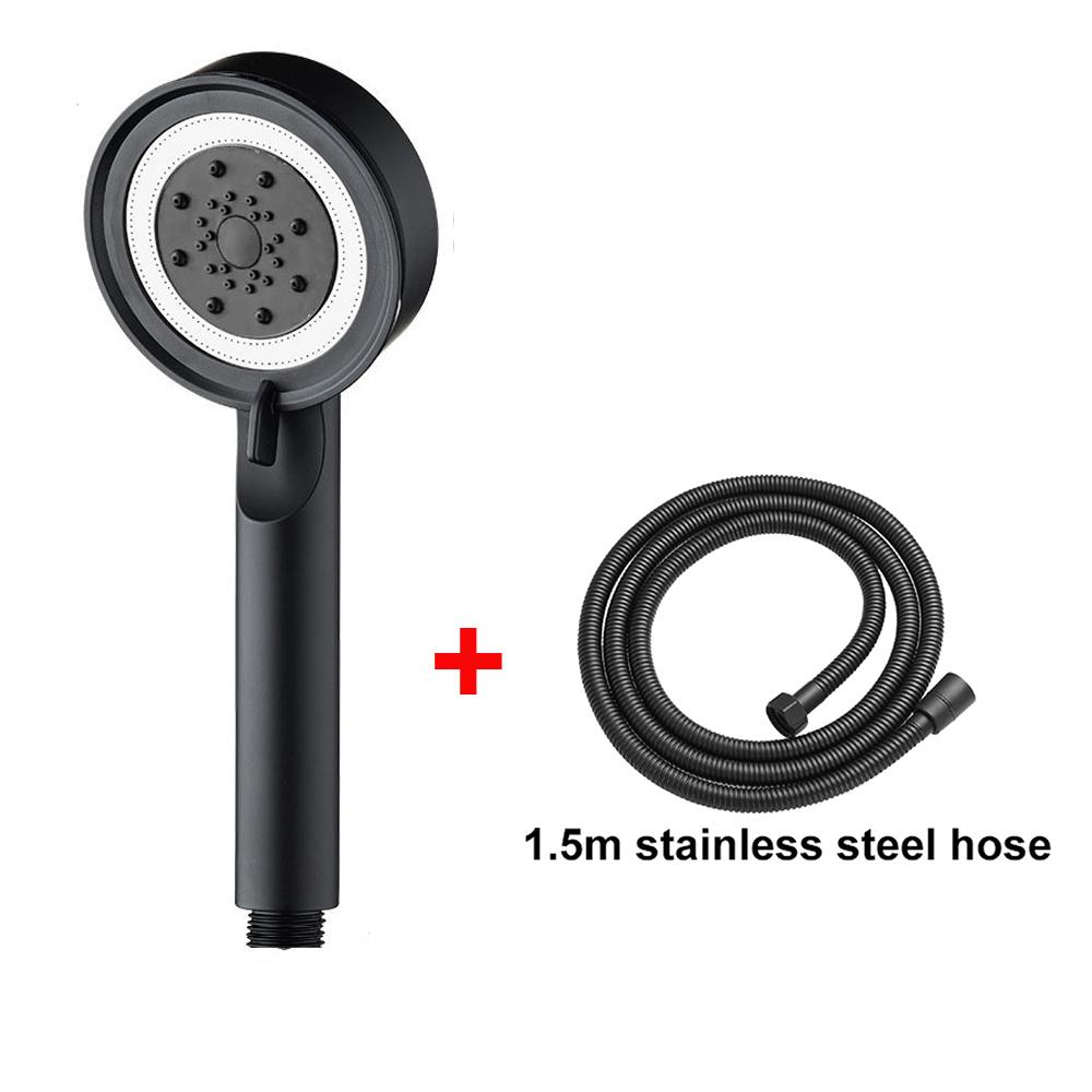 5 Modes Bathroom Shower Head Handheld HighPressure Water Saver Showerhead Portable Black Rainfall Massage Shower Nozzl