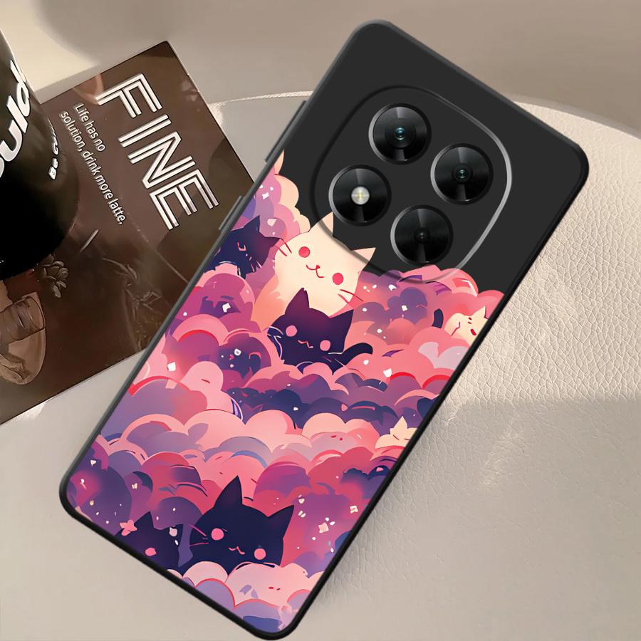 Phone Cover Case for Xiaomi Redmi Note 14 9 8 7 13 Pro Plus K40 K80 12 11 Pro 12C 13C 10 11S 14C 12S A4 A5 A1 A2 A3 Black Cat