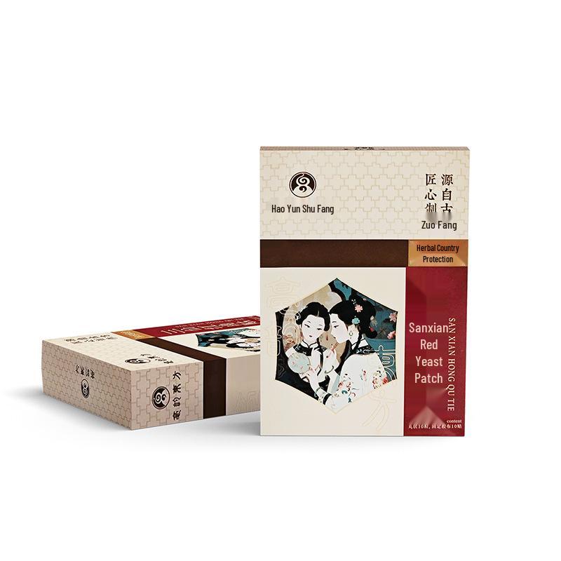 Ancient Recipe: Three Immortals Red Yeast Belly Button Paste - Herbal Formula for Reducing Greasiness and Promoting Digestive Balance. Bai Ying