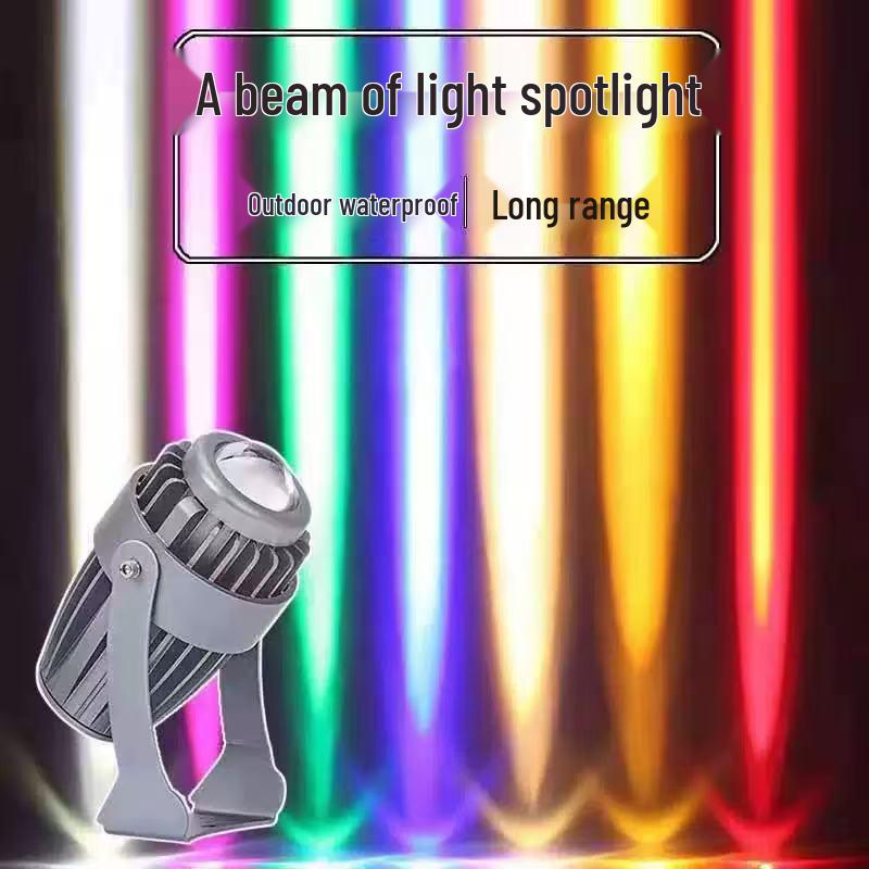 Waterproof Outdoor LED Narrow Beam Spotlight - Long Range Linear Color Floodlight