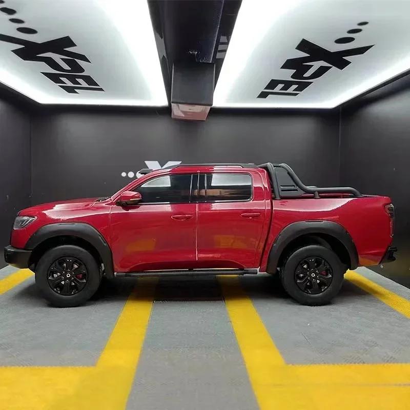 1:24 Great Wall Motor POER Pickup Alloy Car Model Diecast Metal Off-road Vehicles Car Model Simulation Sound Light Kids Toy Gift