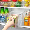 4pcs Set Kitchen Fridge Organizer Bins Drawer Type Transparent Food Storage Box For Vegetables Can Drinks Eggs Storage Box