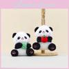 Charming Plush Panda Keychain Hang Decor Fluffy Stuffed Animal Bag Accessory