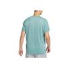 Nike Pro Dri-Fit Logo Print Round Neck Pullover Quick-Dry Training T-Shirt Eco-Friendly Split Short Sleeve Men Tops Mineral-Green CZ1182-379