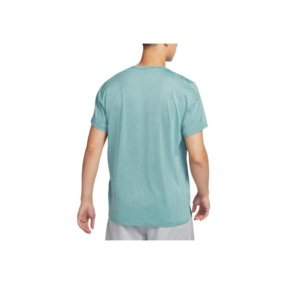 Nike Pro Dri-Fit Logo Print Round Neck Pullover Quick-Dry Training T-Shirt Eco-Friendly Split Short Sleeve Men Tops Mineral-Green CZ1182-379