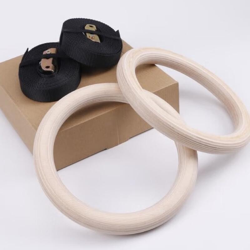 WEZHO Indoor Wooden Gymnastics Rings Set