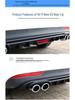 Kia K3 2016-2018 Rear Lip Quad Exhaust Diffuser Kit