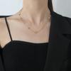 High-End Four-Leaf Clover Titanium Steel Necklace - Elegant, Fade-Resistant Clavicle Chain for Women