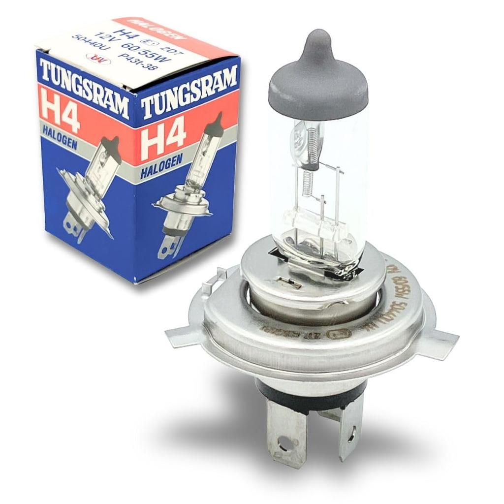 H4 Halogen Bulb 60/55W TUNGSRAM 50440U Headlight E-Mark Certified Vehicle Inspection