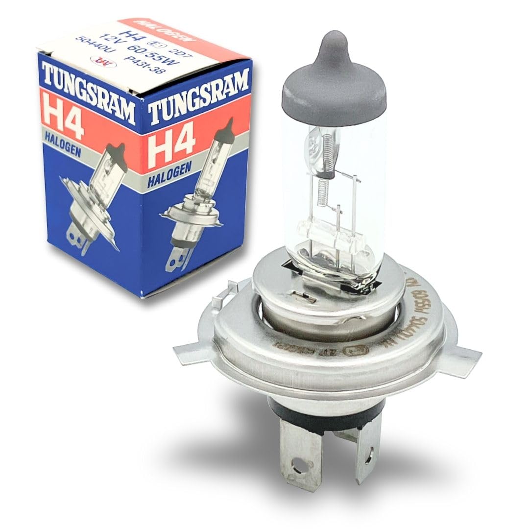 

Галогенная лампа H4 60/55 Вт TUNGSRAM 50440U Фара Сертифицировано E-Mark Техосмотр транспортного средства