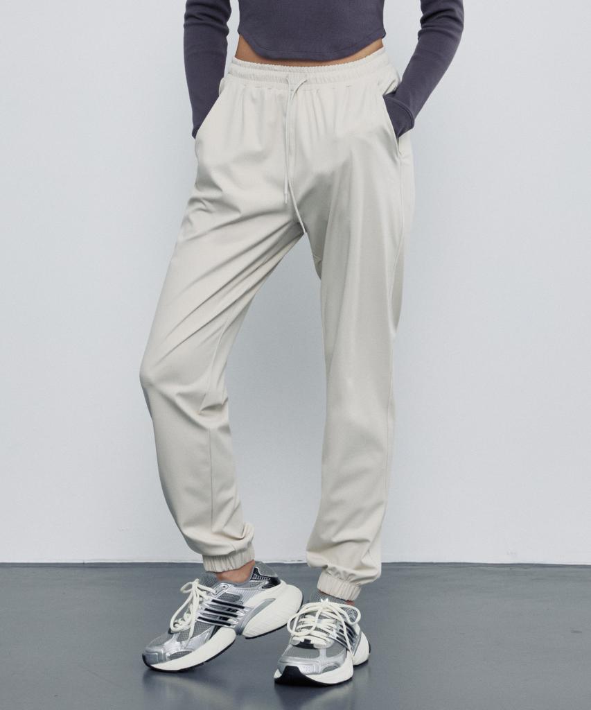 Empebeu Women'S Stretch Comfort Jogger Pants Beige