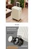 Durable Large-Capacity Leather Travel Suitcase with Universal Wheels and Password Lock