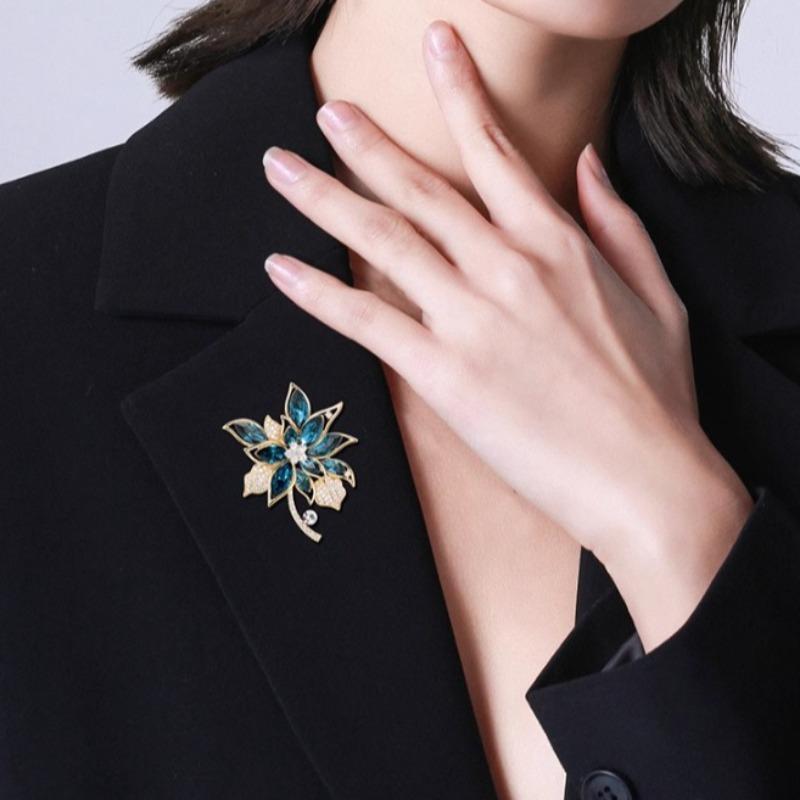 1pc Fashion Flower Brooch for Women Men Eye-Catching Pin Accessory for Stage&Special Occasions Memorable Gift Item