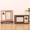 YIDA Creatief Dubbelzijdig Roterend 6-inch 7-inch Houten Handgemaakt Huisdier Gedenk Fotolijst Verticaal/Horizontaal