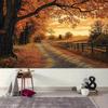 Fall Golden Leaves 2D Backdrop, Thanksgiving Party Decoration Photo Background