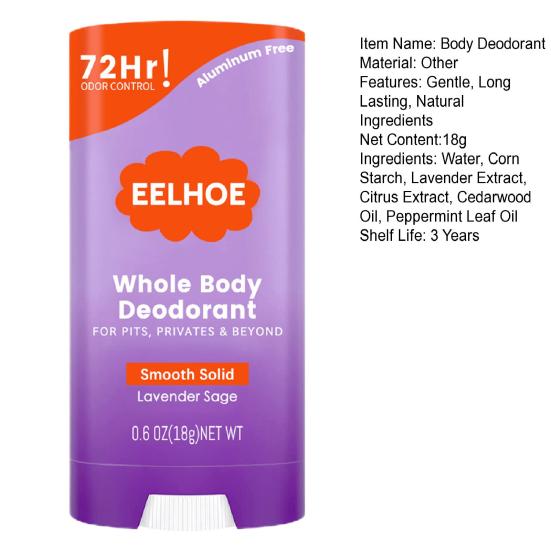 18 g tělového deodorantu Dlouhotrvající udržovací vůně Snížení zápachu Přenosný Osvěžující lehký kryt Deodorant péče o tělo Letní zásoba
