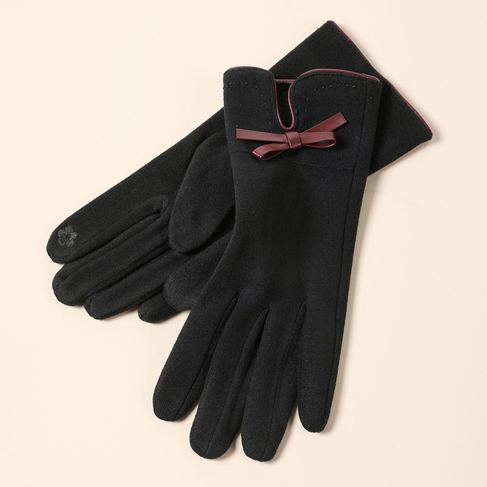 Winter Damen Fleece-gefütterte Kaninchenfell Plüschhandschuhe - Winddicht, Warm, Touchscreen-kompatibel für Radfahren & Autofahren