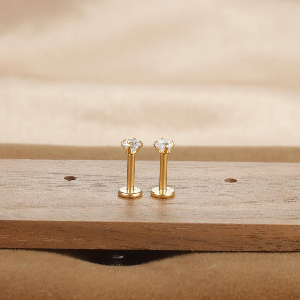 Labret Tragus Stecker Ohrring 16G Chirurgenstahl CZ Kristall Monroe Helix Knorpel Conch Medusa Lippe Körper Piercing Schmuck
