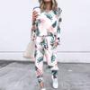 Women Round Neck Lip Print Tie-Dye Casual Short Sleeve Sports Suit