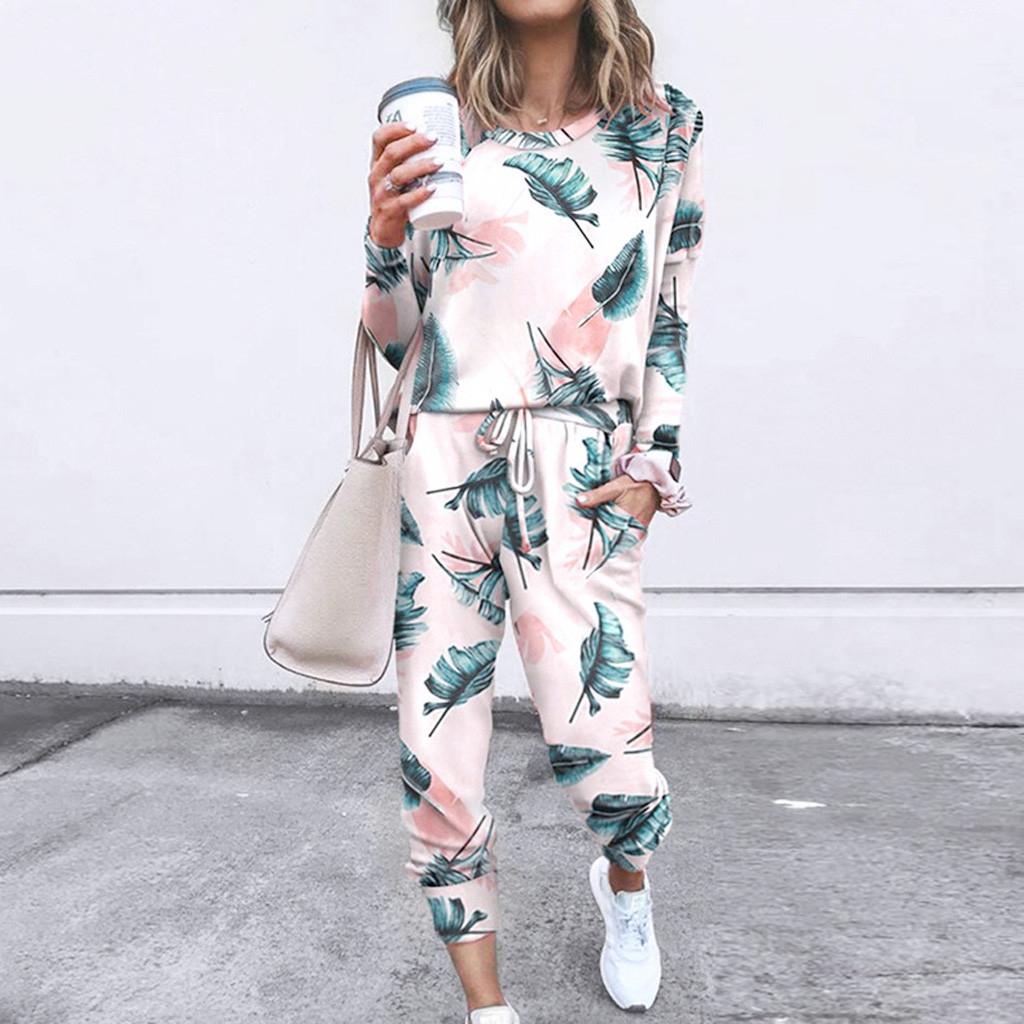 Women Round Neck Lip Print Tie-Dye Casual Short Sleeve Sports Suit