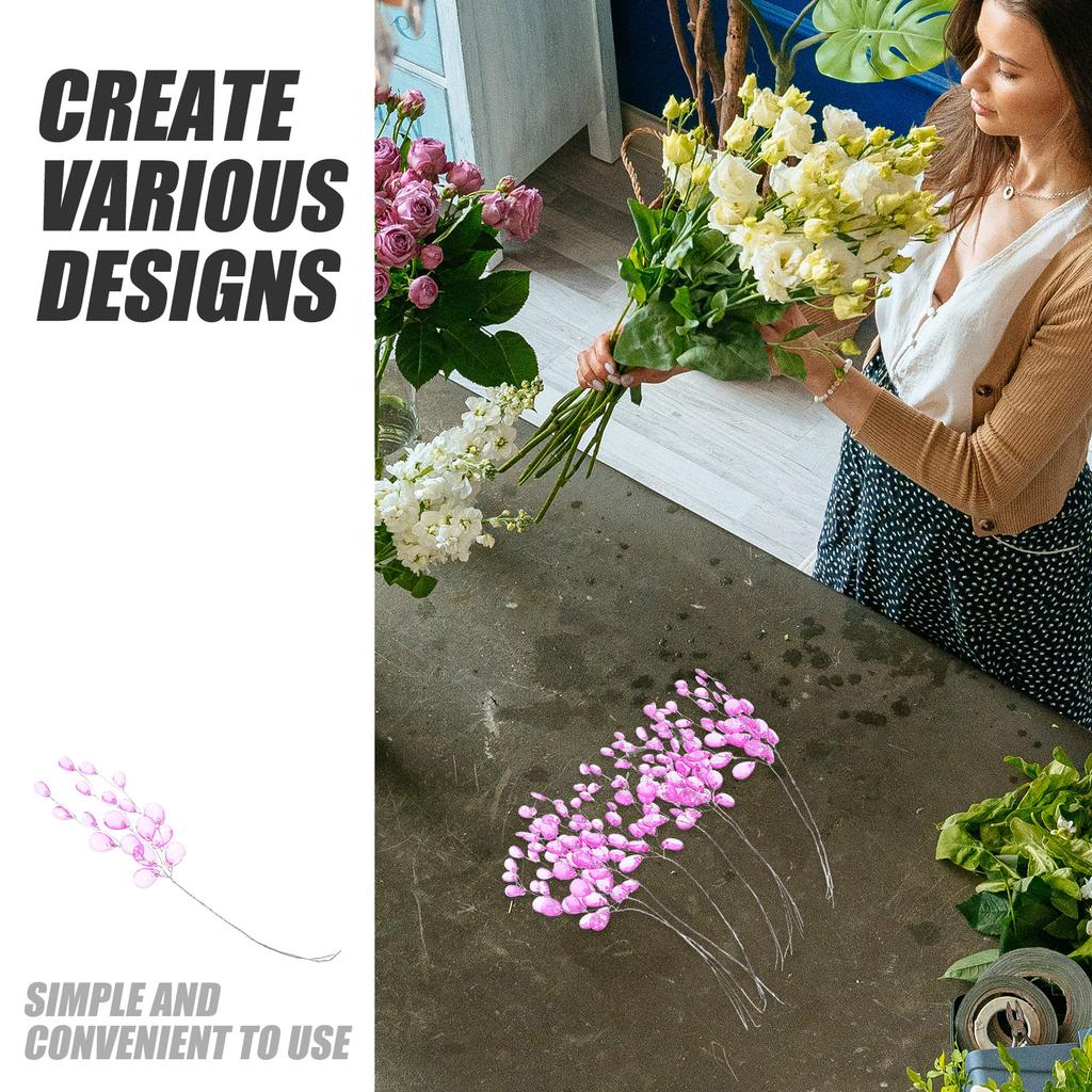50pcs Artificial Acrylic Flower Branches Simulation Flower Stems For Diy Wedding Home Decor Arrangement Party Decoration Craft