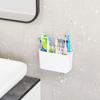 Wall Mounted Toothpaste and Toothbrush Holder 5 Slots Storage Toothbrush Organizer Drainable Saving Space Tooth Brush Cup Stand