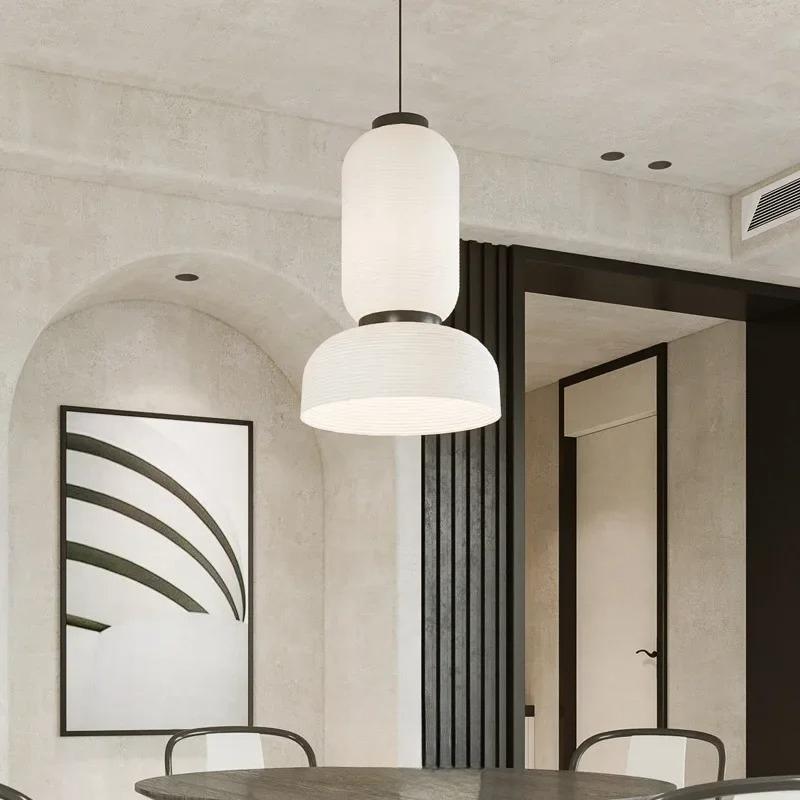 Japanese Simple LED Rice Paper Chandelier Living Room Dining Room Decorative Lamps Lighting Indoor Home