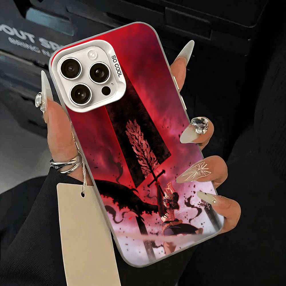 

Горячий аниме-Чехол для телефона Black-C- Clover Для IPhone 17 Air 16 15 14 13 12 11 Pro Max Белый Серебристый Жесткая Крышка iPhone16E
