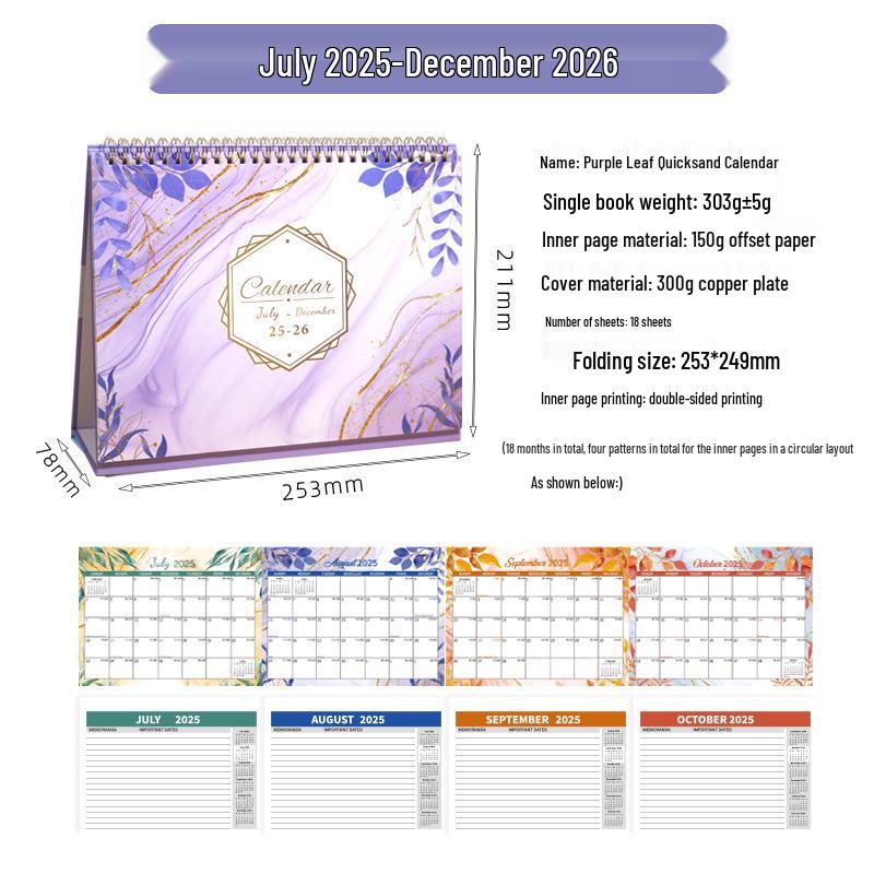 

Цветочный настольный календарь на 2026 год: Креативный ежедневник с перекидными страницами и настольное украшение