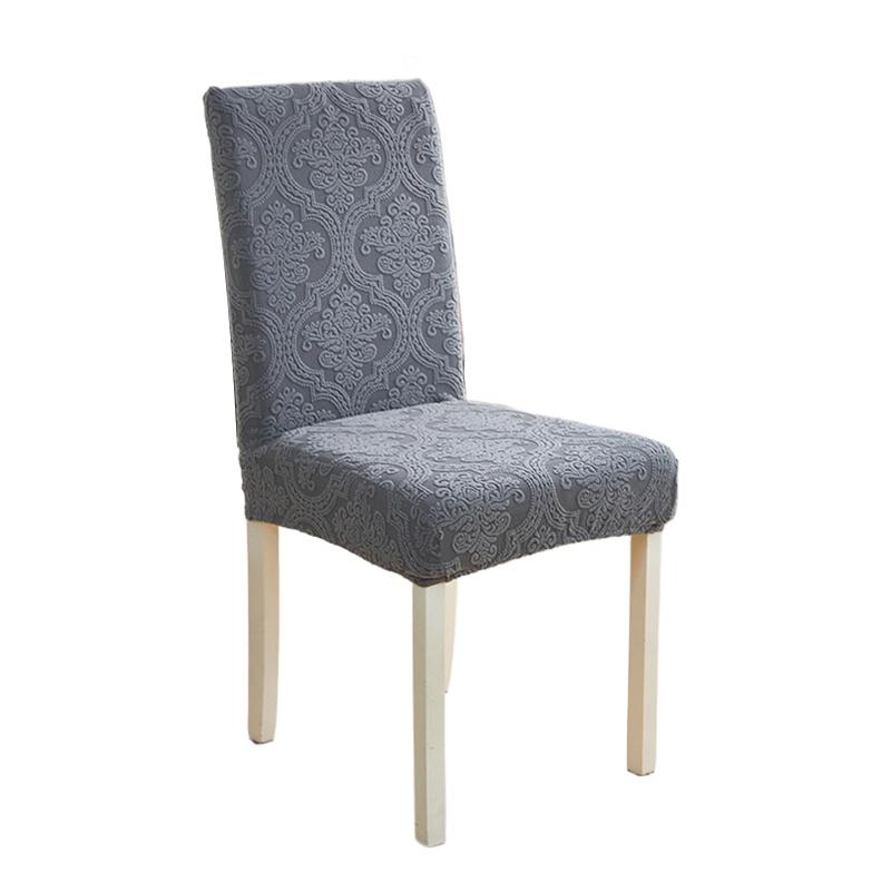 

1/2/4/6pcs Jacquard Chair Cover Stretch Anti-dirty Dining Chair Covers Universal Simple Seat Slipcover for Banquet Wedding Home 1pc
