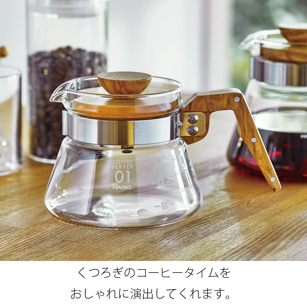 Hario Coffee Server Olive Wood 400ml VCWN-40-OV