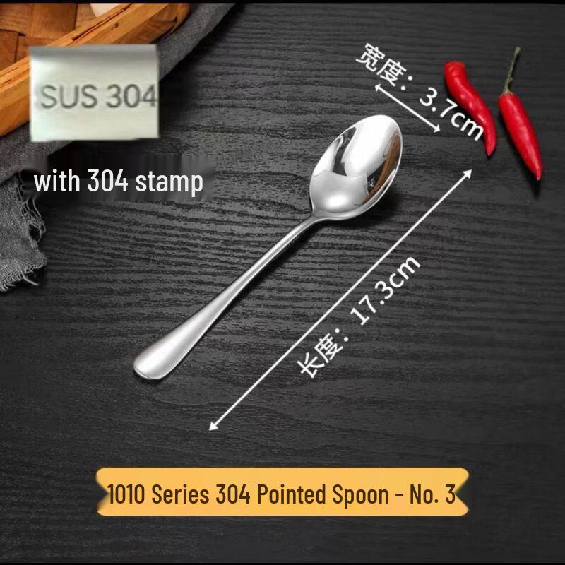 Qianxing 304 Stainless Steel Spoon Set, 10-Piece